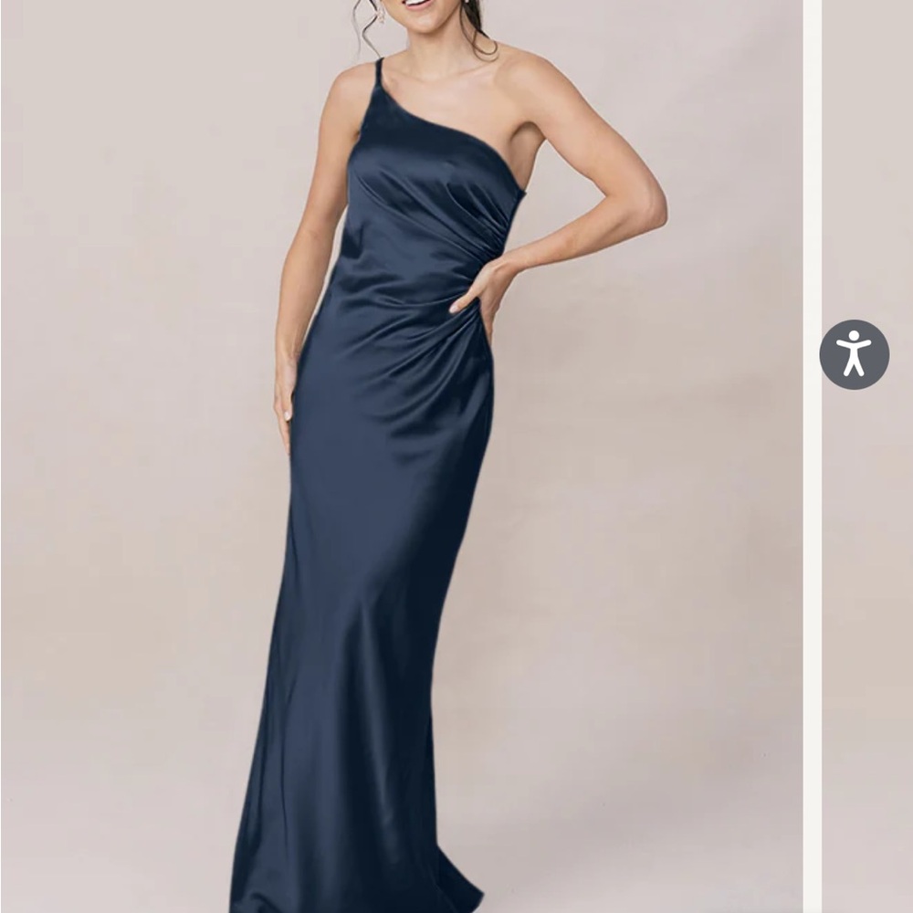 Revelry Jade Satin Dress